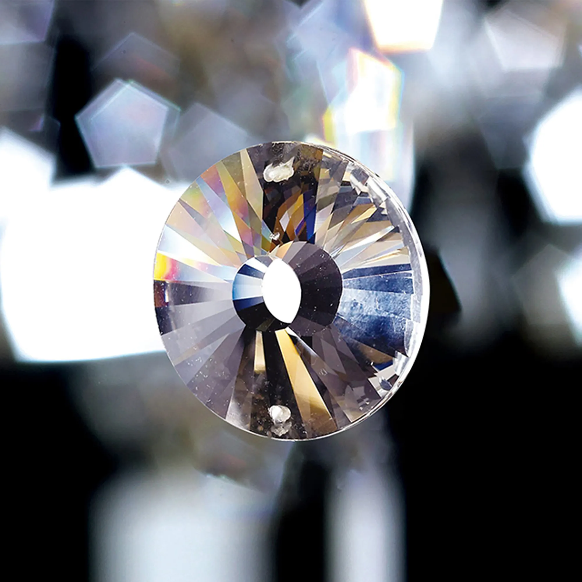 C40053  Crystal Disc Without Ring 35mm 1 Hole